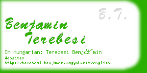 benjamin terebesi business card